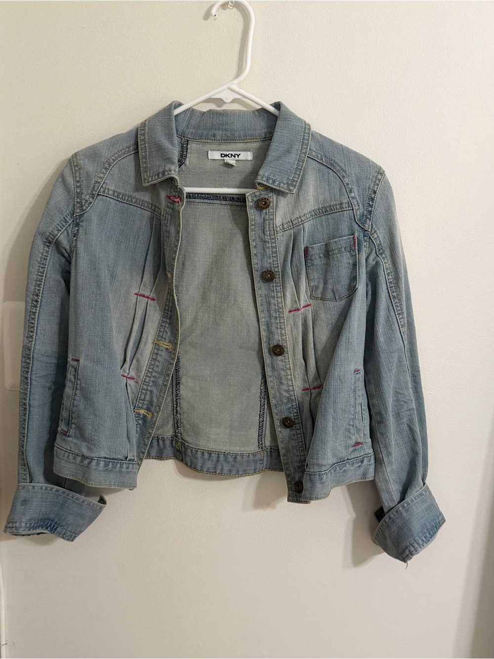 DKNY Light Blue cropped Denim Jacket